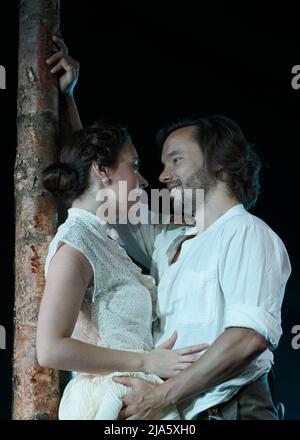 Photocall per il nuovo adattamento musicale dell’amante di Lady Chatterley tenuto al Teatro Shaftesbury, West End con: Michael Pickering, Georgia Lennon dove: Londra, Regno Unito quando: 17 giu 2021 Credit: Mario Mitsis/WENN Foto Stock