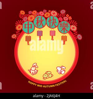 Conigli felici che giocano con gli altri. Illustrazione Vettoriale