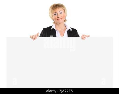 donna di affari nei suoi 40s Foto Stock