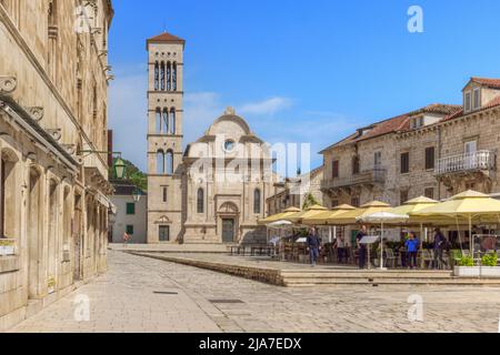 Città di Hvar, Dalmazia, Croazia, Europa Foto Stock