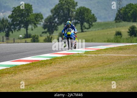 In MotoGP durante la classifica MotoGP™ FP1, MotoGP d'Italia - al Mugello Circuit il 27 maggio 2022 a Scarperia, Italia. Foto Stock