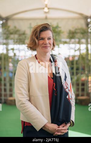 Hay-on-Wye, Galles, Regno Unito. 28th maggio 2022. Mariana Mazzucato Ritratto al Festival Hay 2022, Galles. Credito: Sam Hardwick Foto Stock