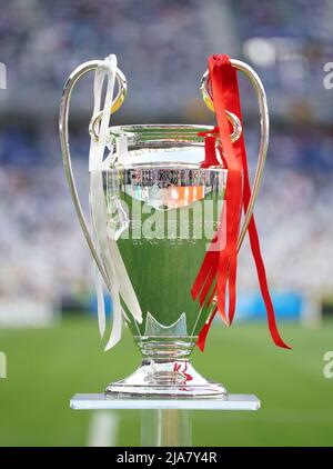 Una visione della Champions League prima della finale della UEFA Champions League allo Stade de France, Parigi. Data foto: Sabato 28 maggio 2022. Foto Stock