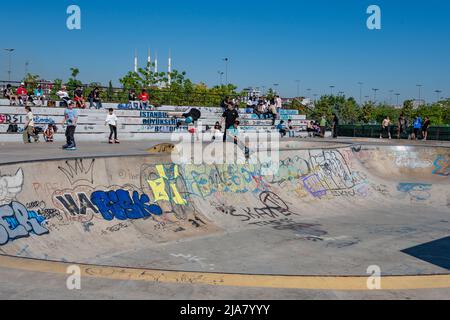 Maltepe Skate Park a Istanbul, Turchia Foto Stock