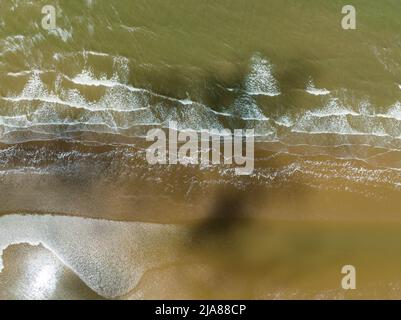 Rhyl Sea Front Seaside Aerial Drone from the Air Photos foto foto foto fotografia Foto Stock