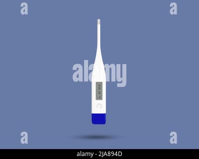 Termometro digitale elettronico moderno per uso clinico. Dispositivo di misurazione della temperatura. Diagnosi della febbre e concetto di assistenza sanitaria. Foto Stock