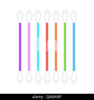 Boccioli di cotone, design eccellente per qualsiasi scopo. Assistenza sanitaria. Illustrazione di stock vettoriale. Illustrazione Vettoriale
