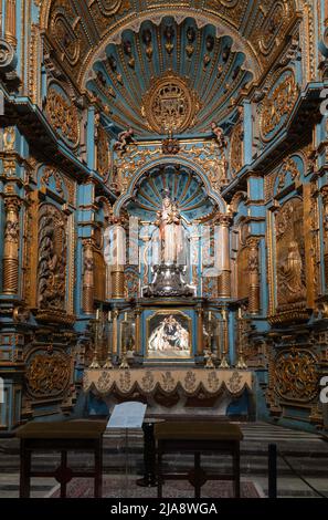 Alter barocco dalla Cappella di la Inmaculada Concepcion alla Basilica Metropolitan Cathedral di Lima, anche conosciuta come la Cattedrale Metropolitana di Lima Foto Stock