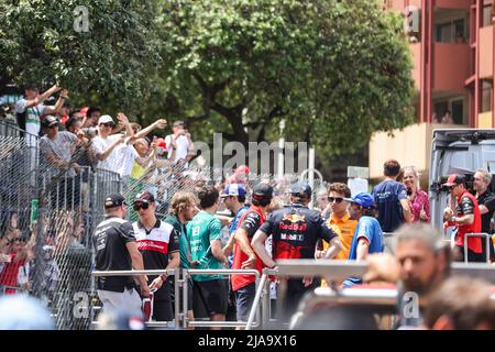 Monaco. 29th maggio 2022. Monte-Carlo, Monaco. 29th maggio 2022. Piloti sfilano durante il Gran Premio di Formula 1 di Monaco. , . FIA Formula uno World Championship, sul circuito di Monaco, dal 27 al 29 maggio 2022 a Monte-Carlo, Monaco - Foto Antonin Vincent/DPPI Credit: DPPI Media/Alamy Live News Foto Stock