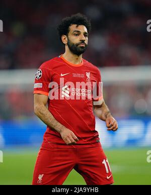 Mohamed Salah di Liverpool durante la finale della UEFA Champions League allo Stade de France, Parigi. Data foto: Sabato 28 maggio 2022. Foto Stock