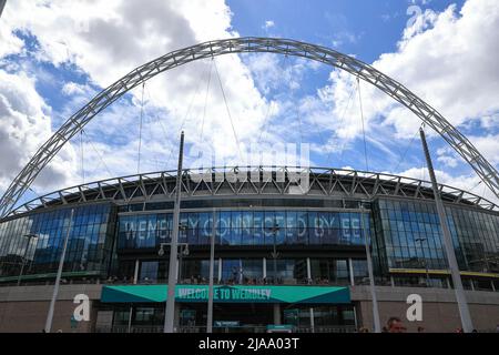 Londra, Regno Unito. 29th maggio 2022. Wembley Stadium Arch a Londra, Regno Unito, il 5/29/2022. (Foto di Mark Cosgrove/News Images/Sipa USA) Credit: Sipa USA/Alamy Live News Foto Stock