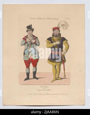 Scholz come Augustin e Robert (immagine del costume n° 37 per il giornale teatrale). Sconosciuto Foto Stock