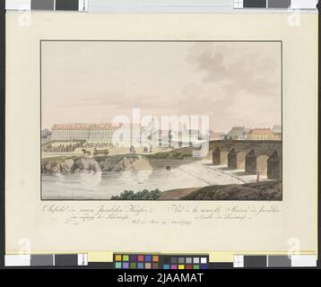 Vista della nuova casa non valida all'inizio della Landstrasse ' /' Vue de la Nouvelle Maison des Invalides à l'entre du Landstrass '(bilancio 2nd). Johann Andreas Ziegler (1749-1802), artista, dopo: Laorsenz Janscha (1744 —1812), cassetto, Artaria & Co. Verlag, Casa Editrice Foto Stock