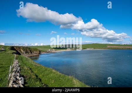 Scapa Bay, con vista su Scapa Flow, Isole Orkney, Scozia Foto Stock