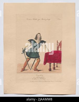 Heinrich Anschütz come Götz von Berlichingen (immagine del costume n° 9 per il giornale teatrale). Sconosciuto Foto Stock