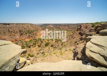 Palo duro Canyon state Park, Texas, Stati Uniti. "Il Grand Canyon del Texas" Foto Stock