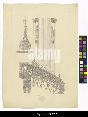 Ref.: 'La Cattedrale di Santo Stefano a Vienna'. Santo Stefano, pulpito. Georg Christoph (Christian) Wilder (1797-1855), cassetto Foto Stock
