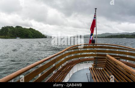 Crociera lungo il lago Windermere, Cumbria, Regno Unito. Taken on 23rd May 2022. Foto Stock