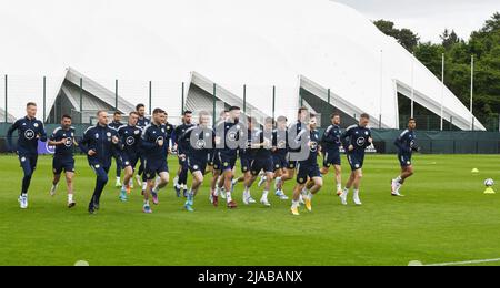 Oriam Sports Centre Edinburgh.Scotland.UK.29th May 22 Scotland Training Session for FIFA WCQ .Play -Off semi-Final Match vs Ukraine Scotland Squad . Credit: eric mccowat/Alamy Live News Foto Stock