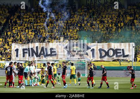 THE HAGUE - ADO Den Haag ed Excelsior sono i protagonisti in vista della partita finale di promozione/retrocessione olandese tra ADO Den Haag ed Excelsior al Cars Jeans Stadium il 29 maggio 2022 a l'Aia, Paesi Bassi. ANP JEROEN PUTMANS Foto Stock
