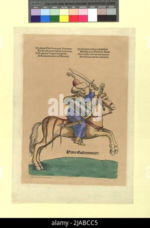 Leader militari turchi e soldati dal momento dell'assedio di Vienna 1529: Rider. Albert von Camesina (1806-1881), litografo, dopo: Hans Guldenmund (T), taglialegno, dopo: Niclas Stör, cassetto Foto Stock