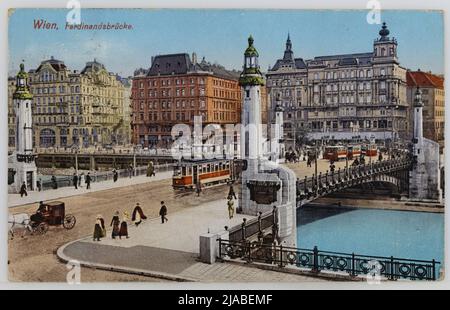 Wien, Ferdinandsbrücke.". Sconosciuto Foto Stock