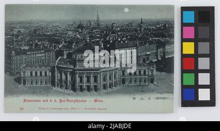 Panorama con k. Hof -Burgtheater - Vienna .. Carl (Karl) Ledermann jun., produttore Foto Stock