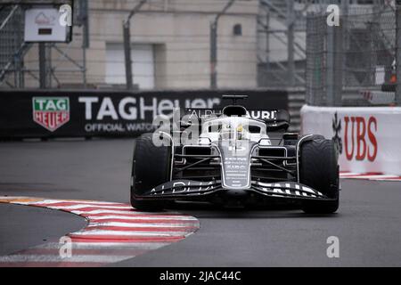 Monaco. 29th maggio 2022. Monte Carlo, Monaco. 29th maggio 2022. Pierre Gasly di AlphaTauri in pista durante il Gran Premio di Formula 1 di Monaco 2022 al circuito di Monaco il 29 maggio 2022 a Monte-Carlo, Monaco. Credit: Marco Canoniero/Alamy Live News Credit: Marco Canoniero/Alamy Live News Foto Stock