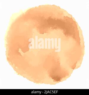 macchia acquerello con gocciolamenti e macchie di sbavatura, elemento vettoriale disegnato a mano Illustrazione Vettoriale