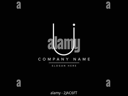 Logo icona Creative minimal line art, logo UI monogramma Illustrazione Vettoriale