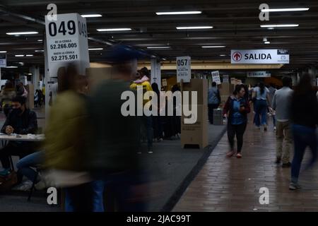 Bogota, Colombia. 29th maggio 2022, durante le elezioni presidenziali del 2022, il 29 maggio 2022. Foto di: Camilo Erasso/Long Visual Press Credit: Long Visual Press/Alamy Live News Foto Stock