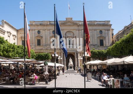 Biblioteca Nazionale di Malta - Biblioteca - Piazza della Repubblica, Valletta, Malta Foto Stock