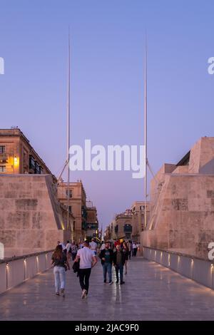 Porta della città, Valletta, Malta Foto Stock