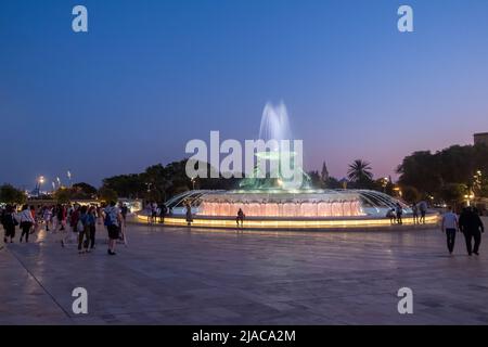 Fontana dei Tritoni, Valletta, Malta Foto Stock