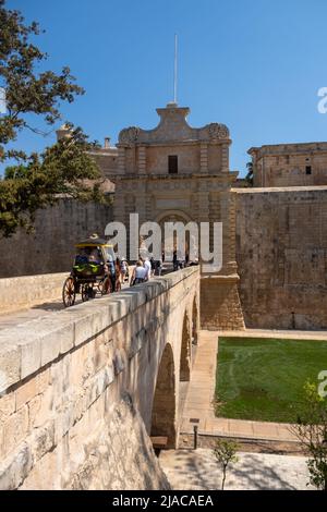 Porta della città, Mdina, Malta Foto Stock