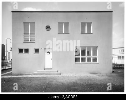 Werkbundsiedlung, Haus 48 (13., Woinovichgasse 11). Martin Gerlach jun. (1879-1944), fotografo, Hans Adolf Vetter (1897-1963), architetto Foto Stock