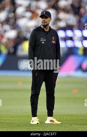 PARIGI - Liverpool FC allenatore Jurgen Klopp durante la partita finale della UEFA Champions League tra Liverpool FC e Real Madrid allo Stade de Franc il 28 maggio 2022 a Parigi, Francia. ANP | ALTEZZA OLANDESE | PIETRA DI MAURICE VAN Foto Stock