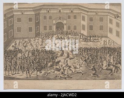 Scena di battaglia dalle guerre turche del 17th secolo. Sconosciuto Foto Stock