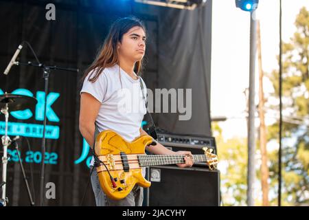 Napa, Stati Uniti. 28th maggio 2022. Tye Trujillo di Ottone durante il BottleRock Music Festival il 28 maggio 2022, al Napa Valley Expo di Napa, California (Foto di Daniel DeSlover/Sipa USA) Credit: Sipa USA/Alamy Live News Foto Stock