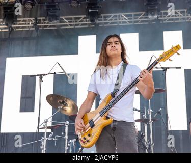 Napa, Stati Uniti. 28th maggio 2022. Tye Trujillo di Ottone durante il BottleRock Music Festival il 28 maggio 2022, al Napa Valley Expo di Napa, California (Foto di Daniel DeSlover/Sipa USA) Credit: Sipa USA/Alamy Live News Foto Stock