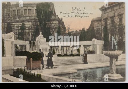 Vienna, I. imperatrice Elisabetta monumento nel k. Volksgarten .. Sperling Postkartenverlag (M. M. S.), produttore Foto Stock