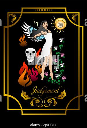 Giudizio carta Tarocchi Illustrazione Vettoriale