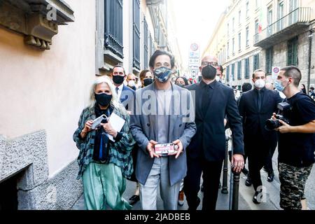 Arrivi all'Armani Fashion Show alla settimana della Moda uomo di Milano Primavera/Estate 2021/22 con: Adrien Brody dove: Milano, Italia quando: 21 giu 2021 credito: Mairo Cinquetti/WENN Foto Stock