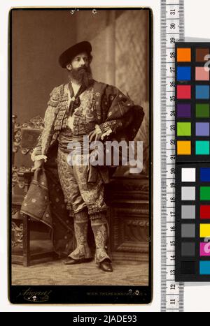 Hans Makart in costume spagnolo. Victor [anche: Viktor] Angerer (1839-1894), fotografo Foto Stock