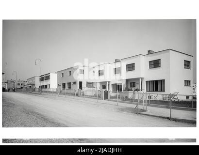 Werkbundsiedlung, Haus 63-64, 65-66, 59-60, 69-70 (13th, Jagdschloßgasse 68-82). Martin Gerlach jun. (1879-1944), fotografo, Helmut Wagner-Freynsheim (1886-1968), architetto, Arthur Grünberger (1882-1935), Architetto, Josef Franz Dex (1899-1945), architetto, otto Breuer (1897-1938), architetto Foto Stock