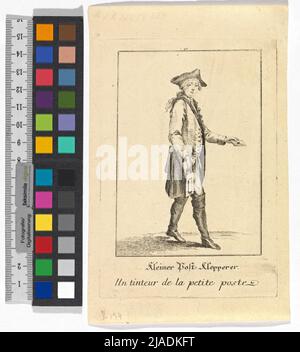 Immagini del comune Volks zu Vienna ', Blatt 87:' Little Post-Klepperer. Un ink de la Petite post. '[Postbote]. Jakob (Jacob) Adam (1748-1811), artista Foto Stock