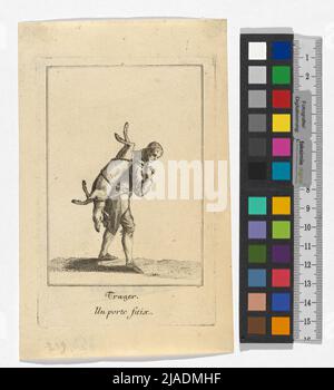 Immagini dei Volks comuni a Vienna ', Blatt 11:'. Un porte Faix '. [Operatore]. Jakob (Jacob) Adam (1748-1811), artista Foto Stock