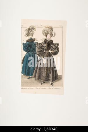 Immagine moda: Due figure, abiti in velluto con martenboa. Sconosciuto Foto Stock