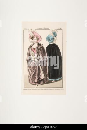 Immagine moda: Due figure, cappotti di velluto. Sconosciuto Foto Stock