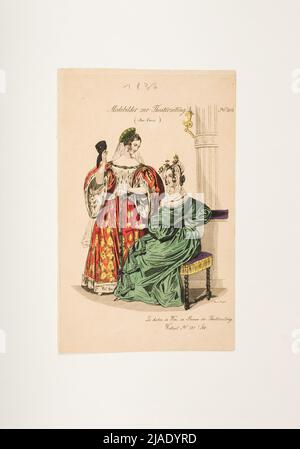 Immagine della moda: Due figure, la moda femminile. Sconosciuto Foto Stock